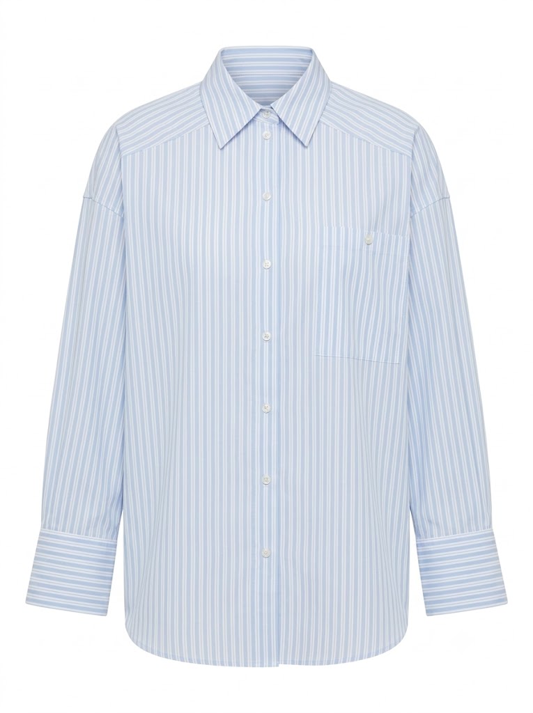 Eustyna light blue striped shirt