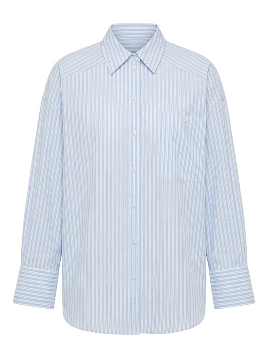 Eustyna light blue striped shirt