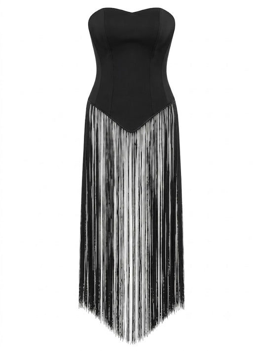 Black fringe top