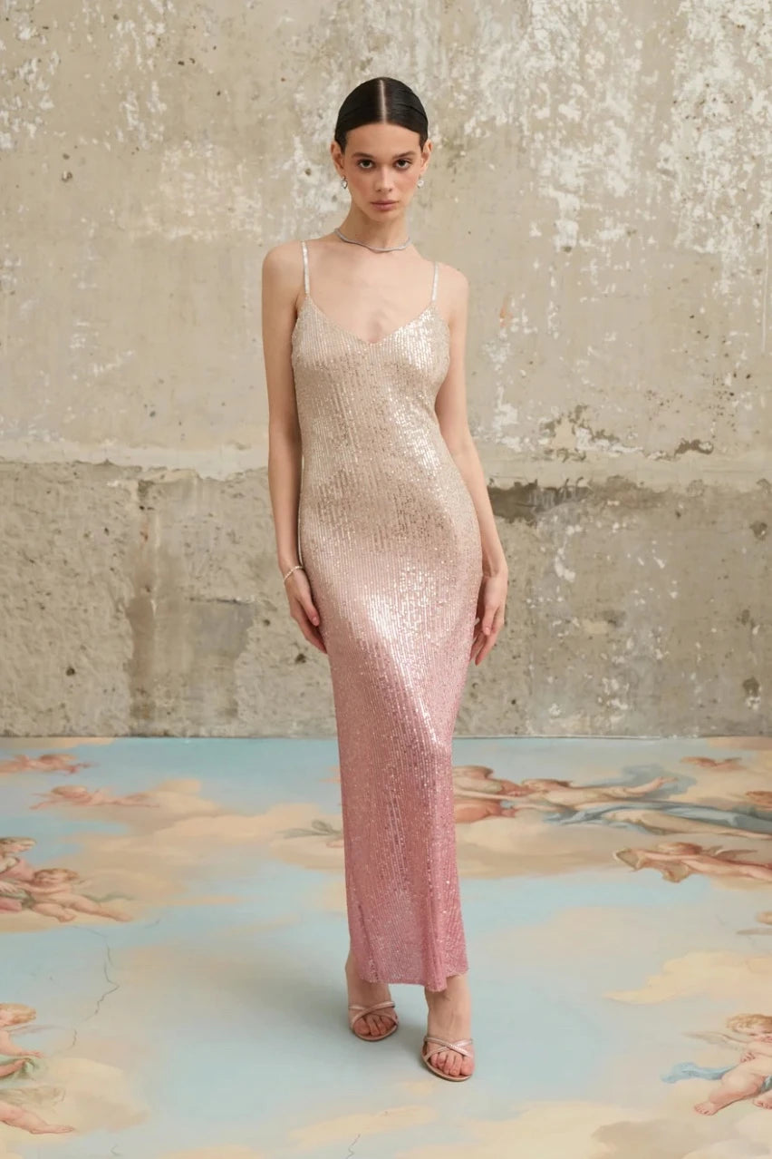 Violet Gold Glitter Dress