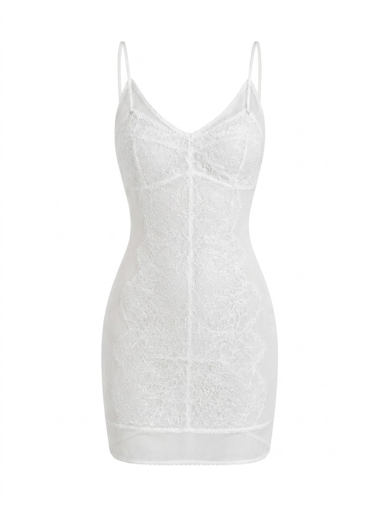 Polly milky-white dress