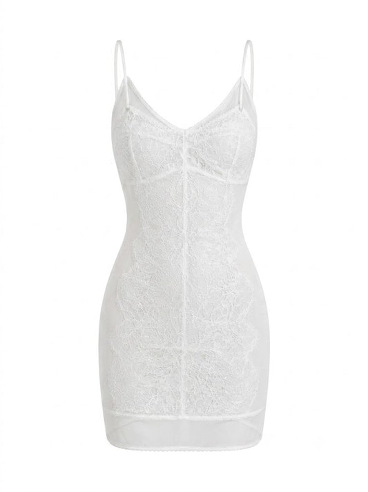 Polly milky-white dress