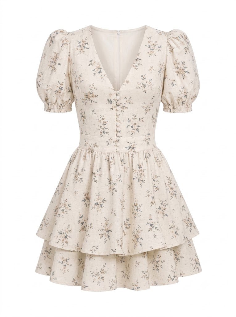 Carlin milky-white dress