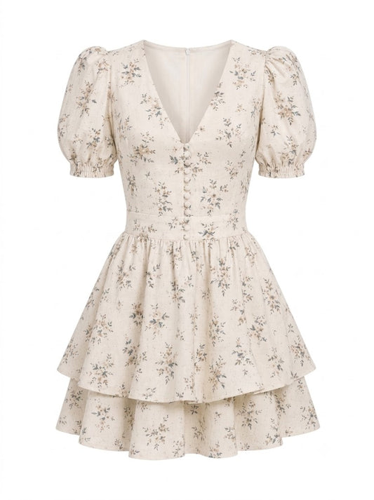 Carlin milky-white dress