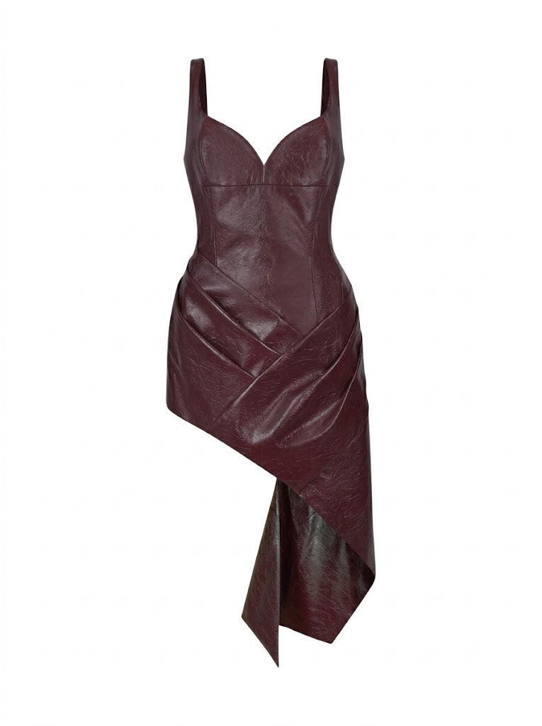 Serenity burgundy dress