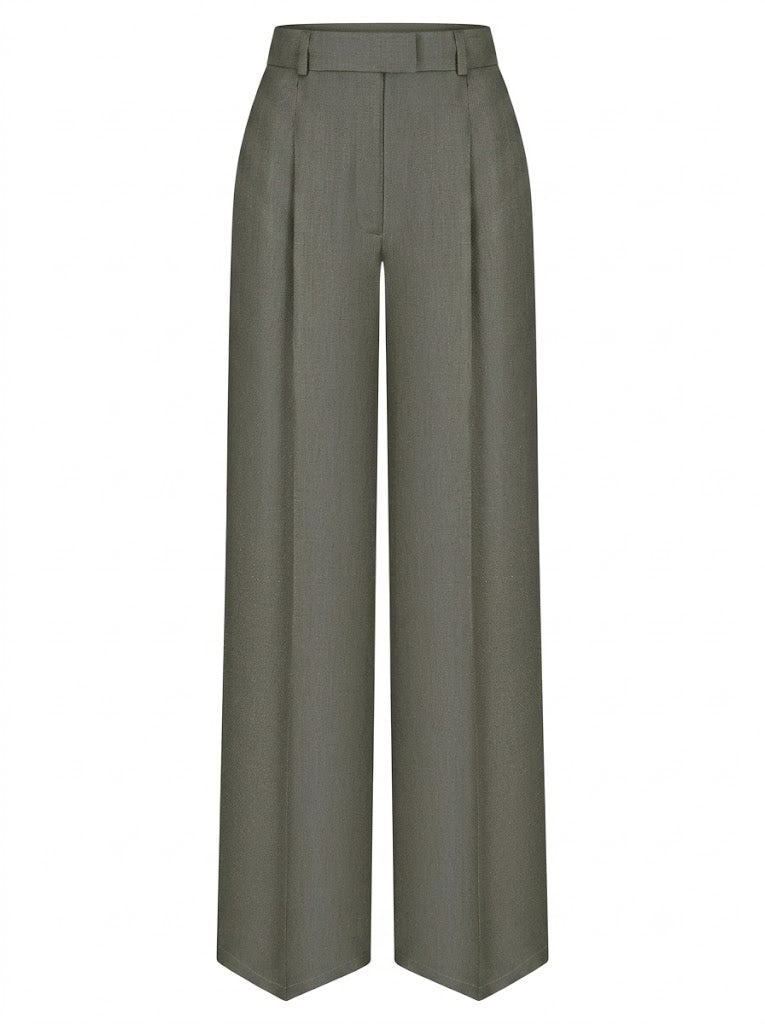 Flow olive trousers