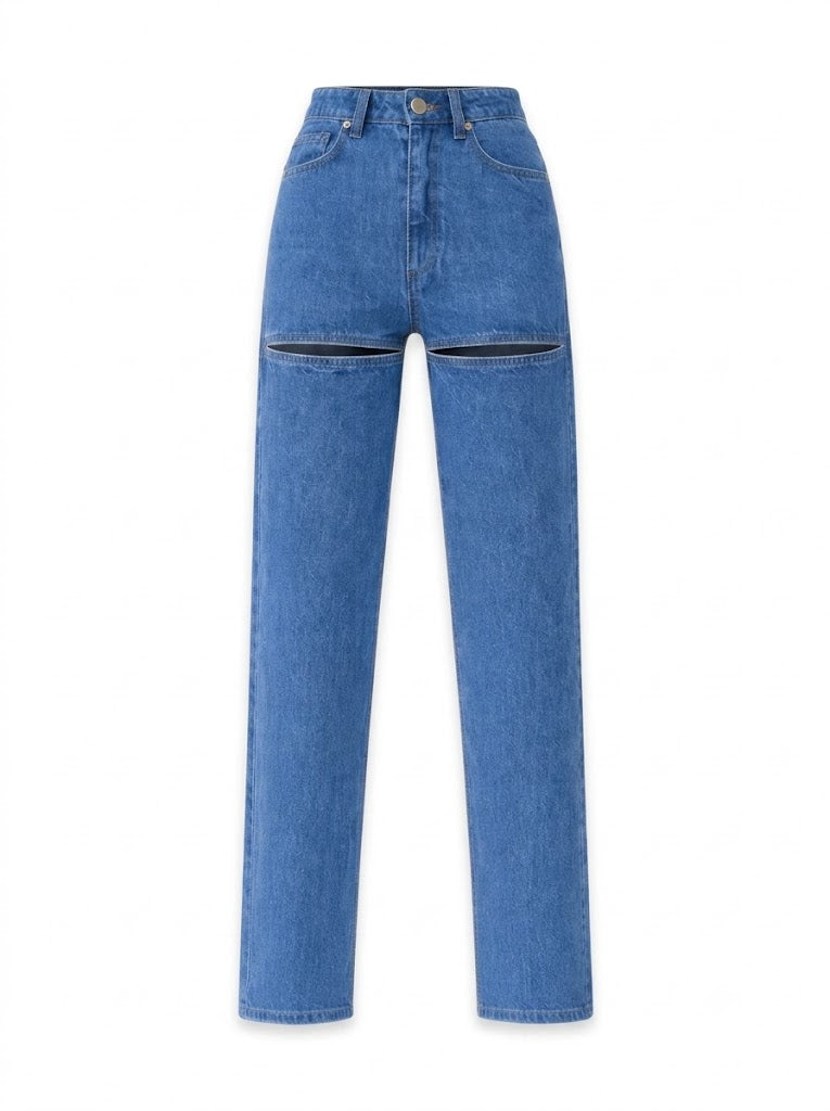 Rihanna's blue jeans