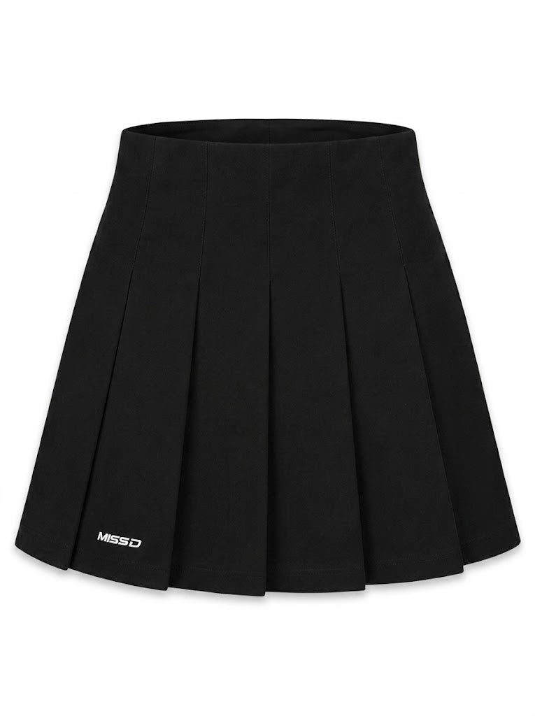 Leily black pleated tennis skirt