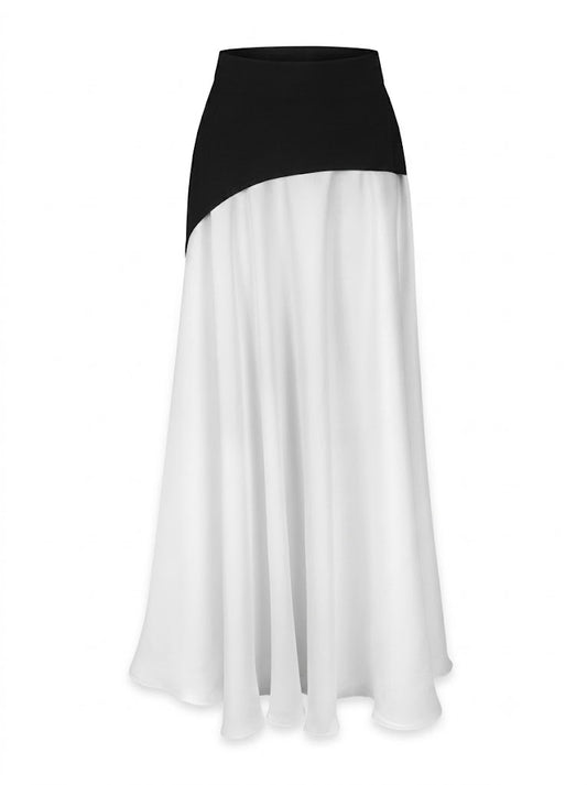 Black and white peplum skirt