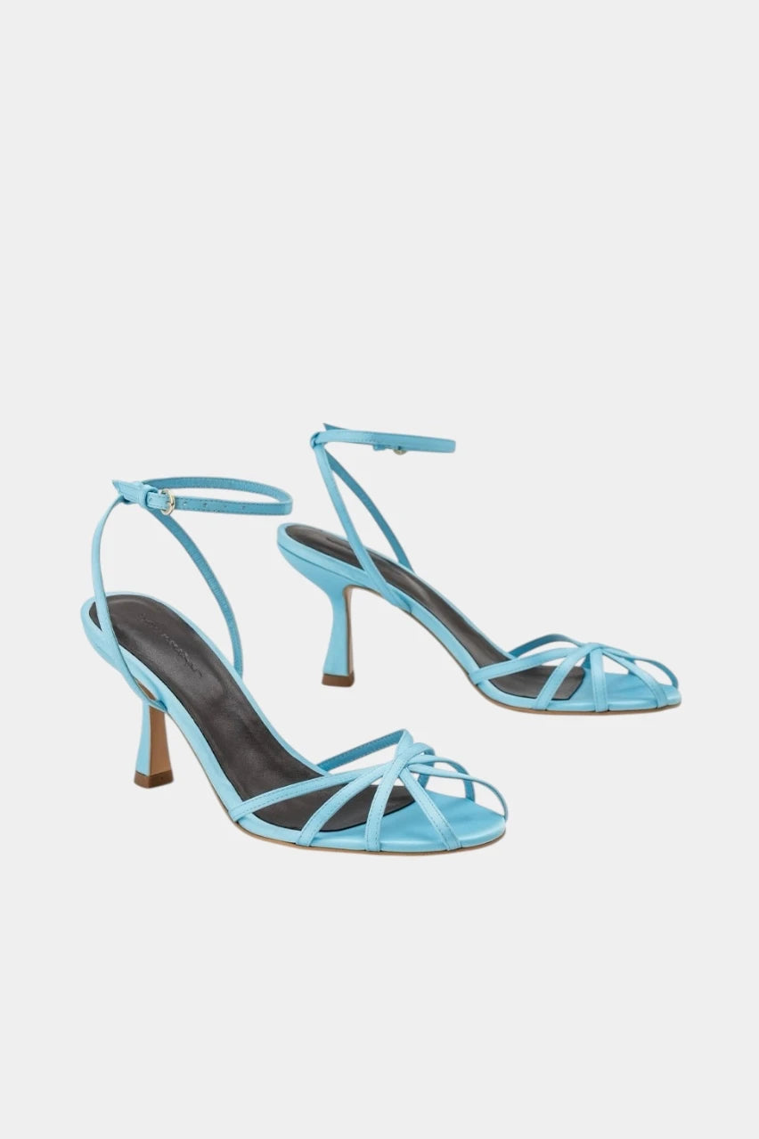 Leona blue leather sandals