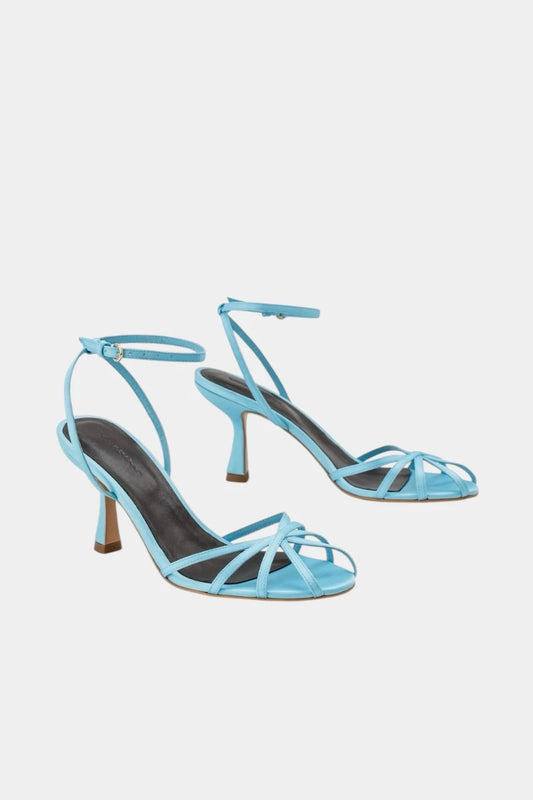 Leona blue leather sandals