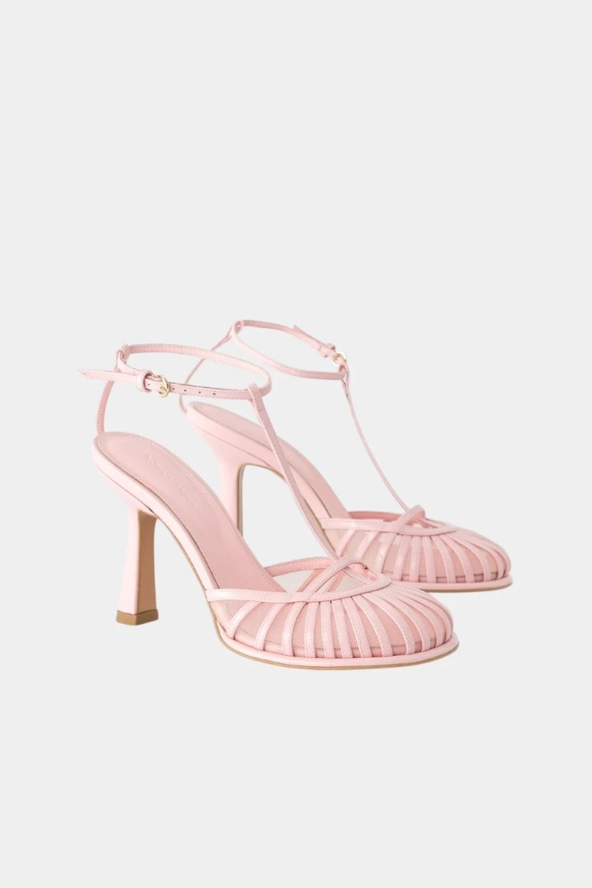 Goldie pink leather sandals