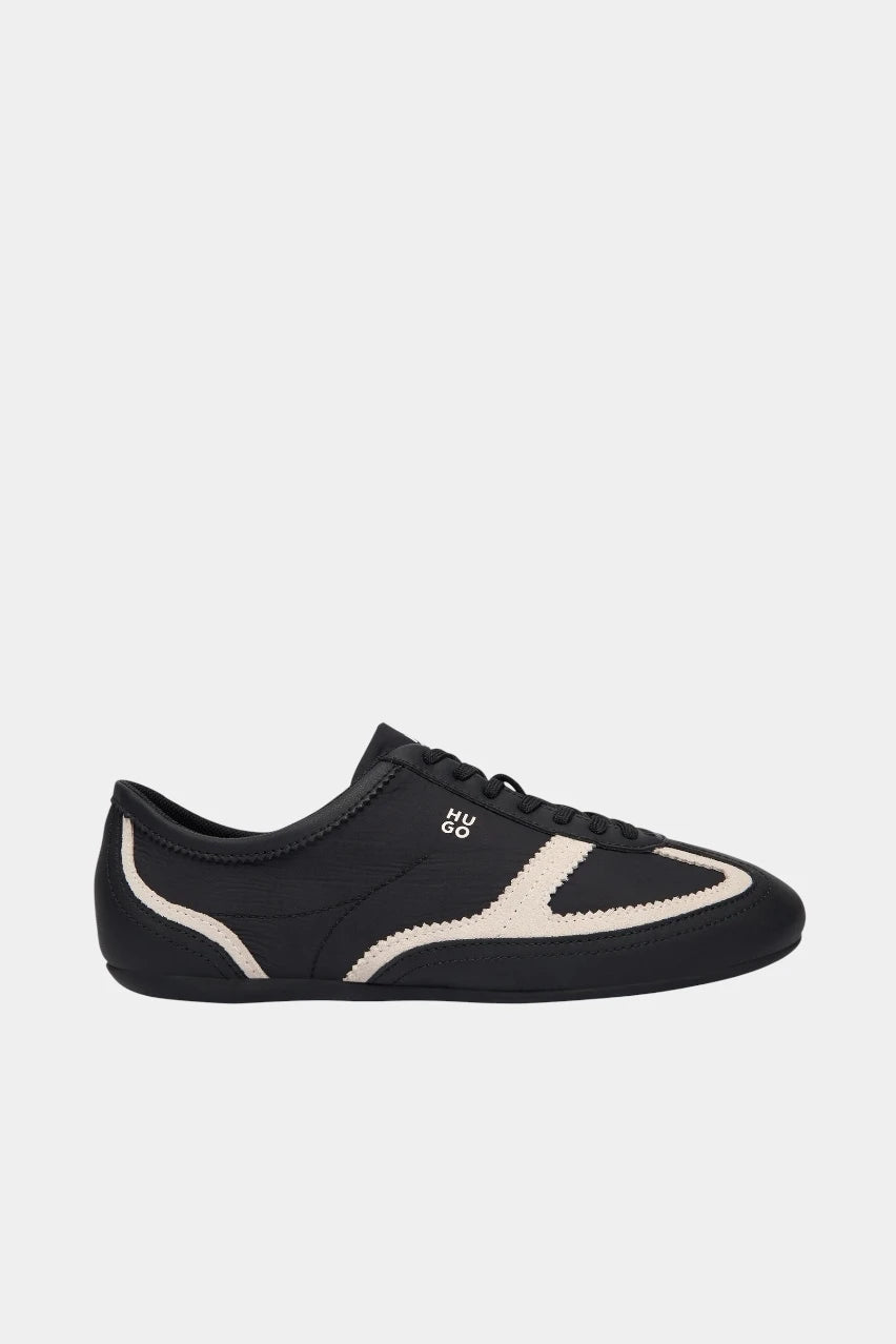 Black low-top sneakers