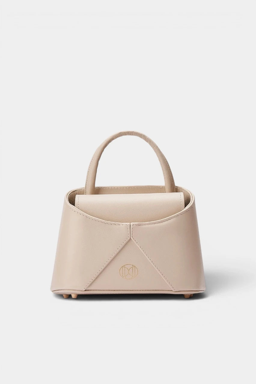 Cream leather Facet bag
