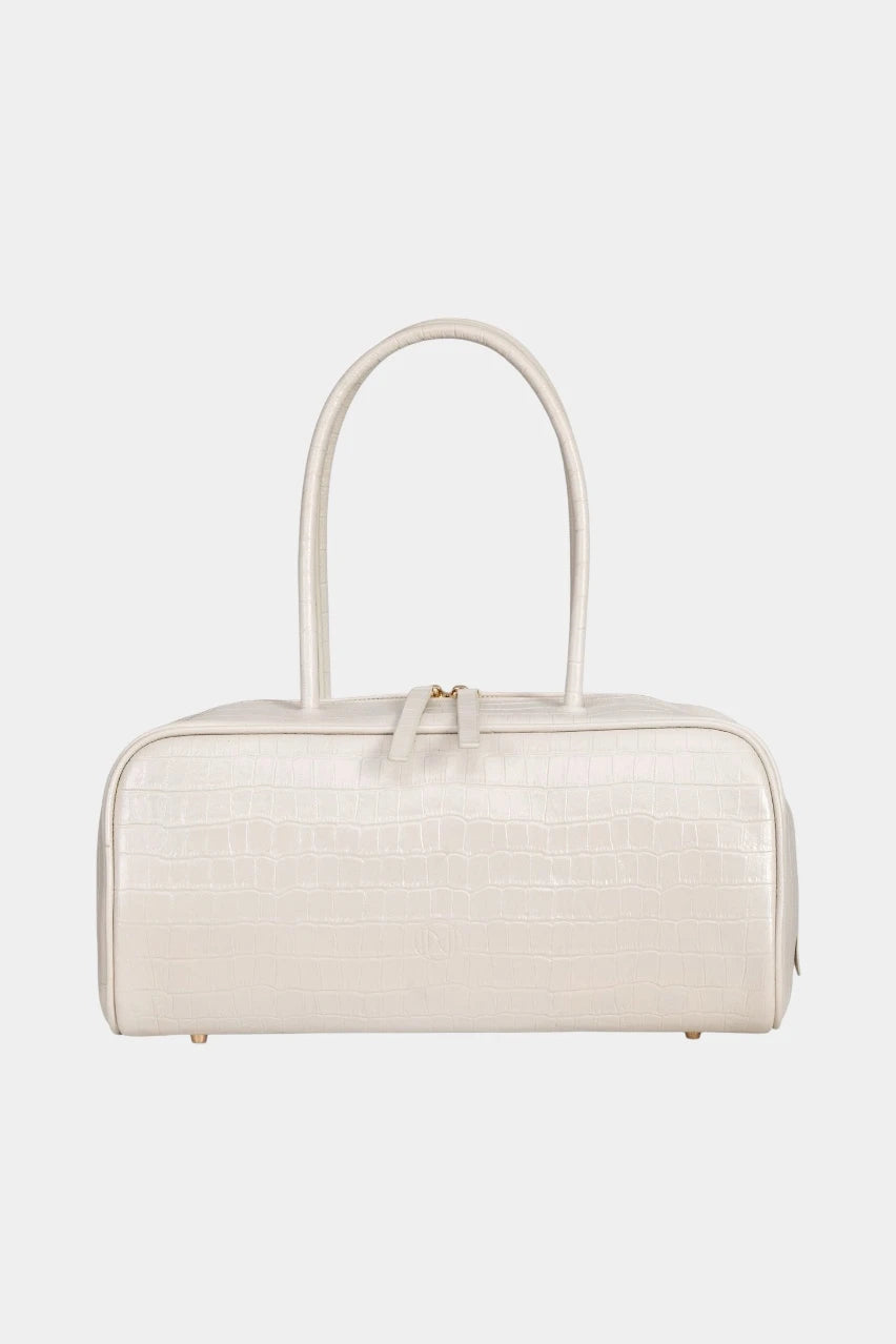Beige textured leather Cult bag