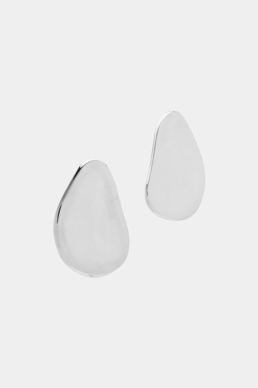 Amorphous silver earrings