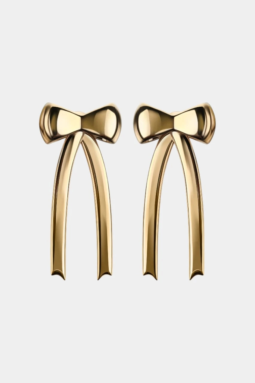 Gold-plated "Bow" earrings