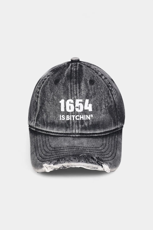 Black denim cap 1654
