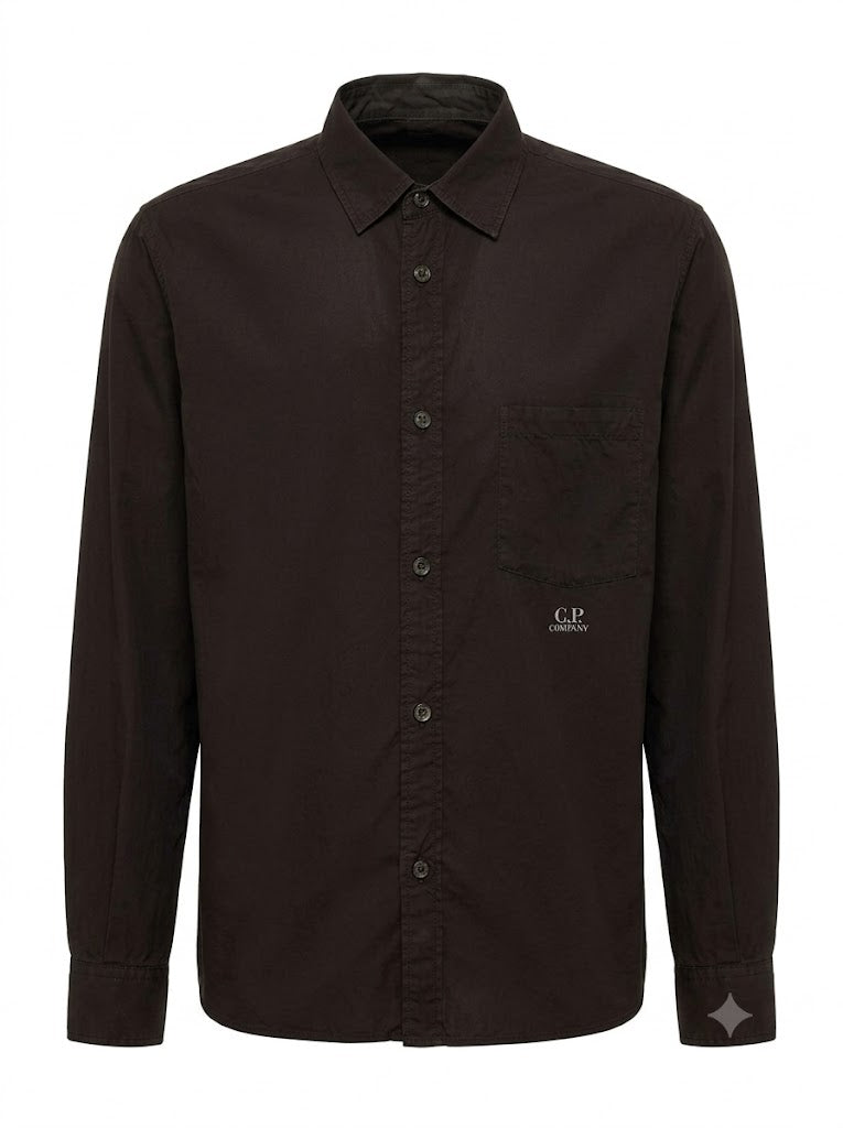 Dark blue shirt in Light Mussola fabric