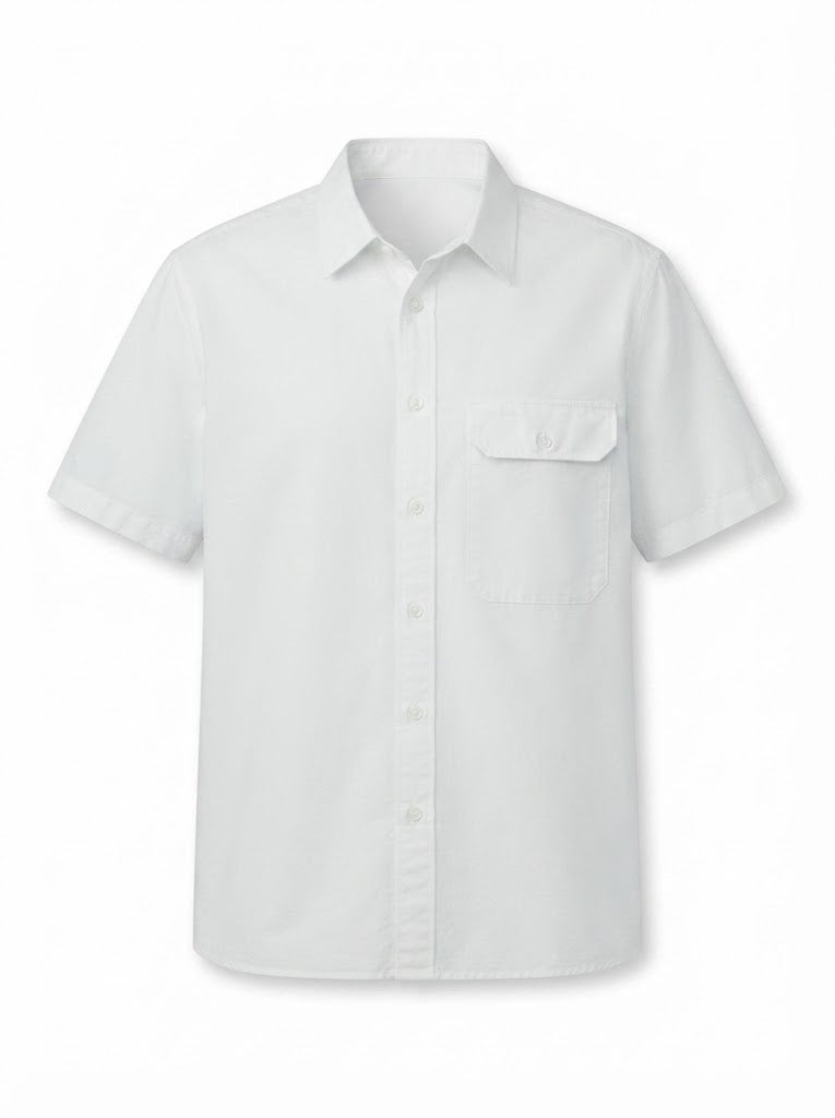 White short-sleeved shirt