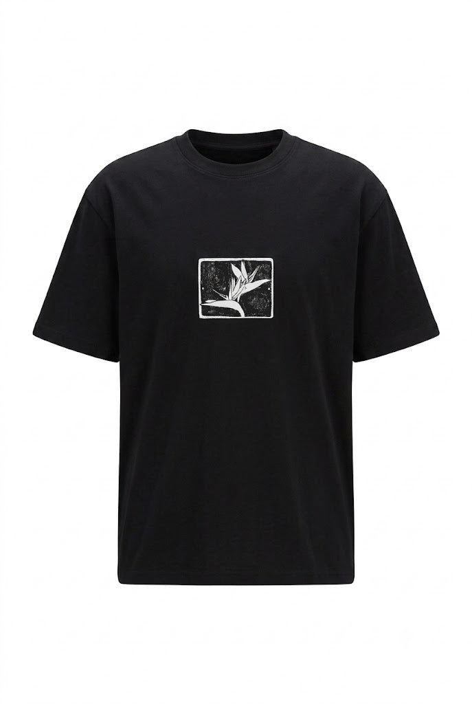 Darise black loose-fit T-shirt