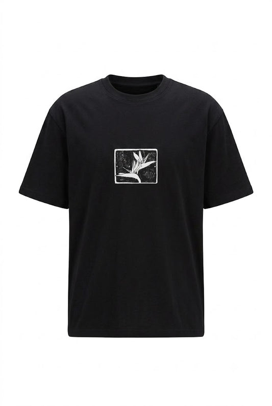 Darise black loose-fit T-shirt