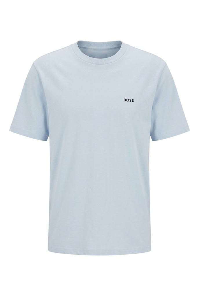 Light blue stretch cotton T-shirt