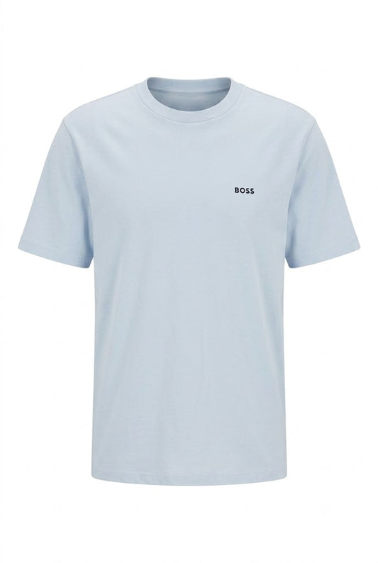 Light blue stretch cotton T-shirt