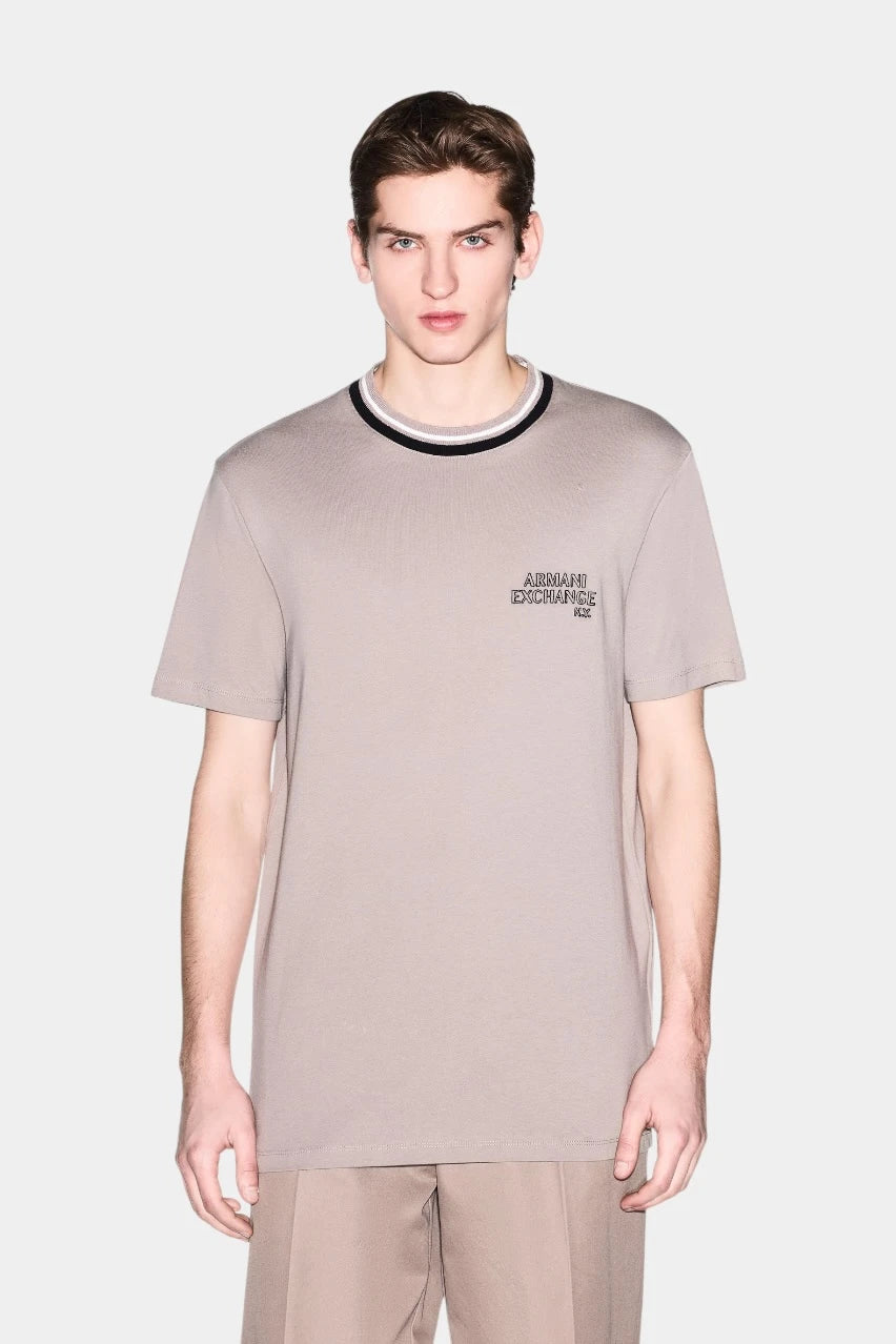 Beige T-shirt with contrasting details