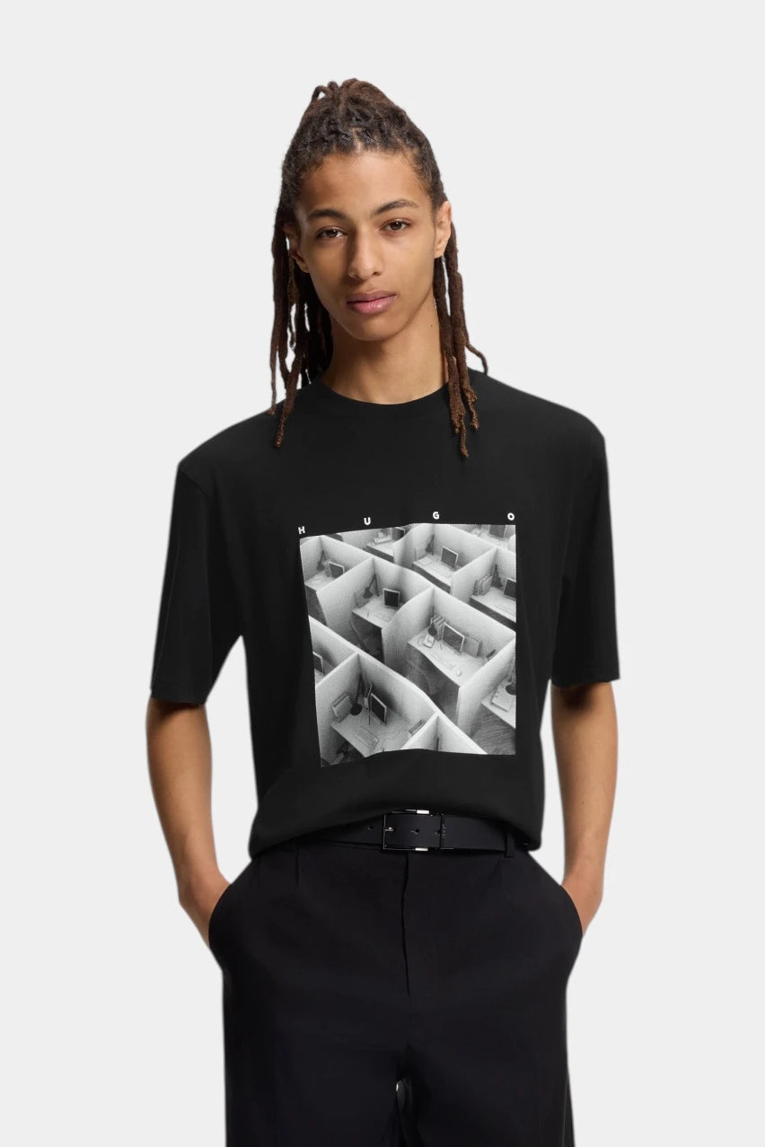 Black Dodger T-shirt with graphic print