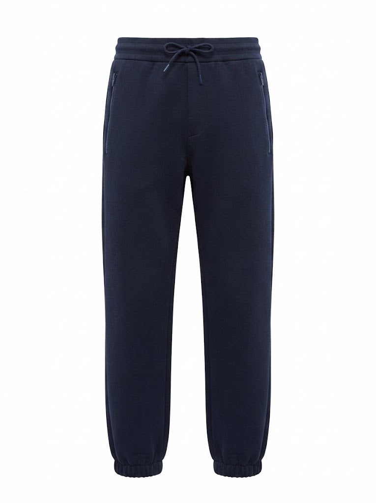 Dark blue cotton jogger sweatpants