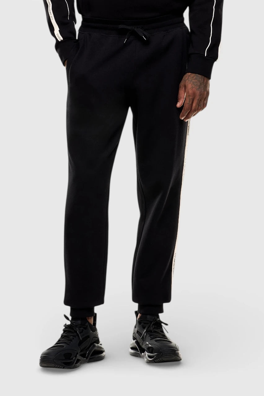 Logo Series black cotton-blend joggers