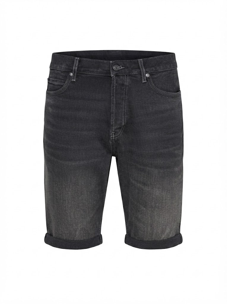 HUGO dark grey denim shorts