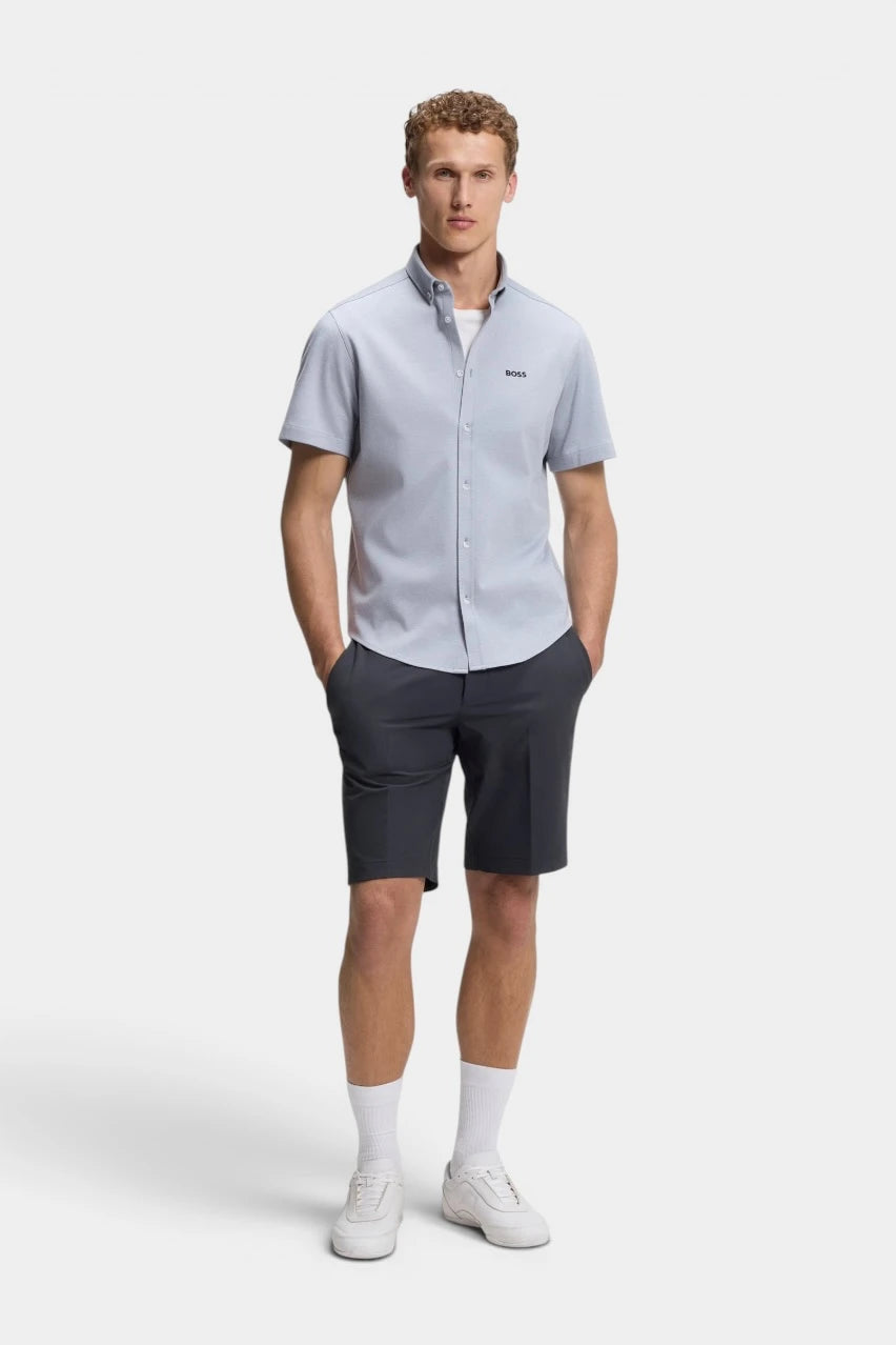 Dark blue fitted shorts
