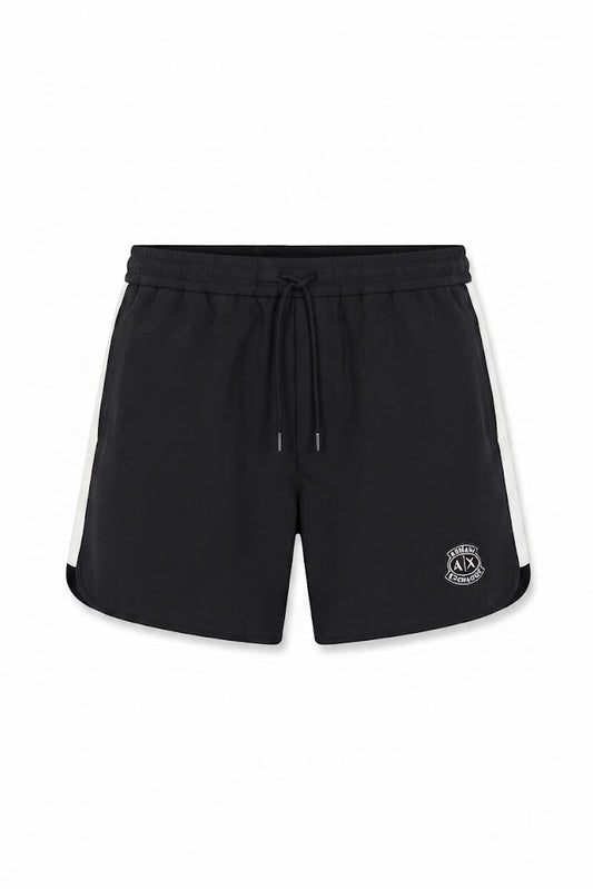 Dark blue cotton-blend shorts