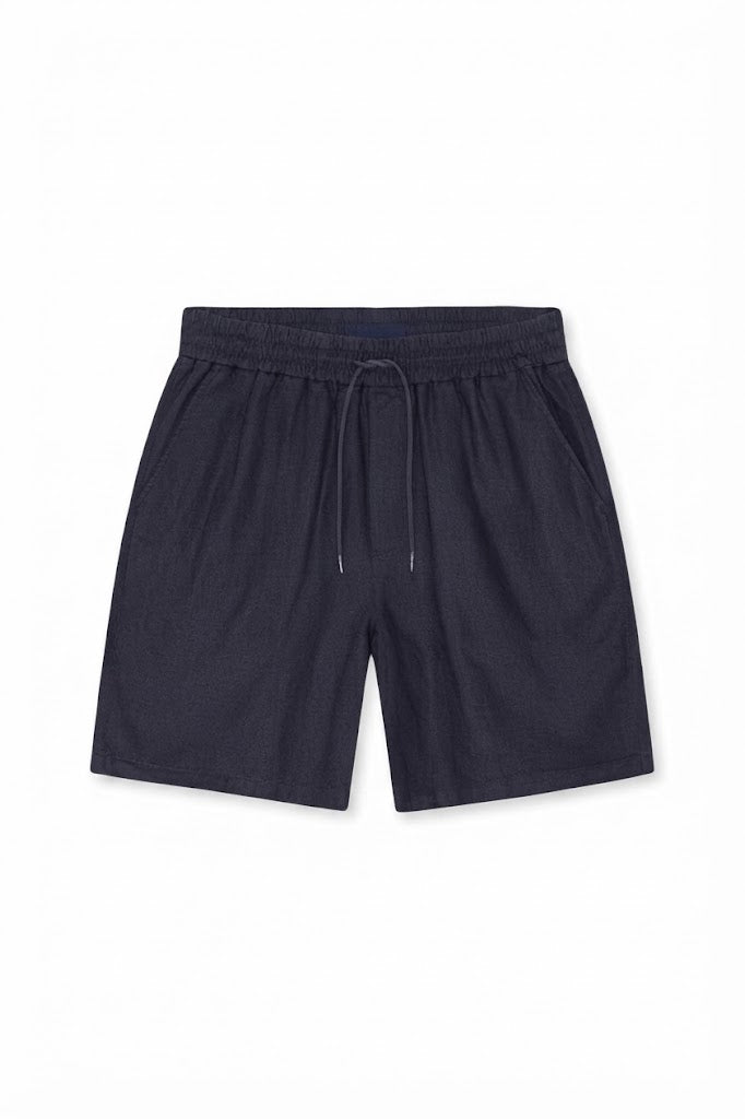 Dark blue linen shorts Otto