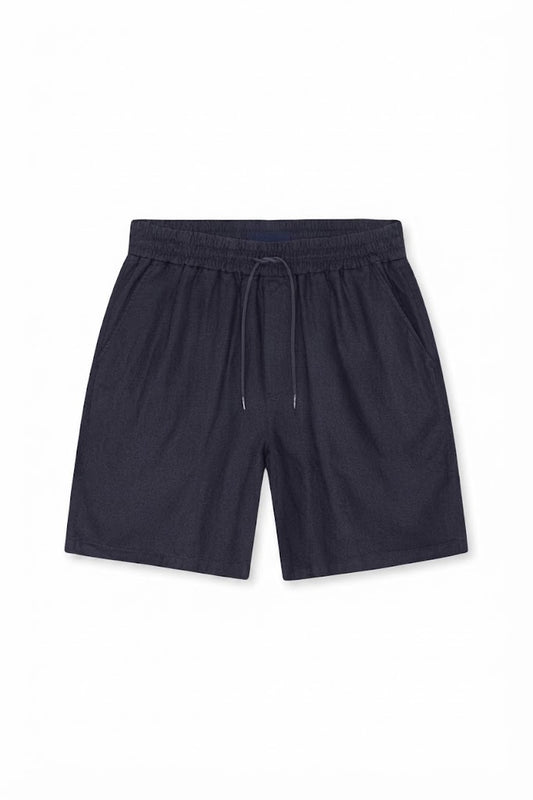 Dark blue linen shorts Otto