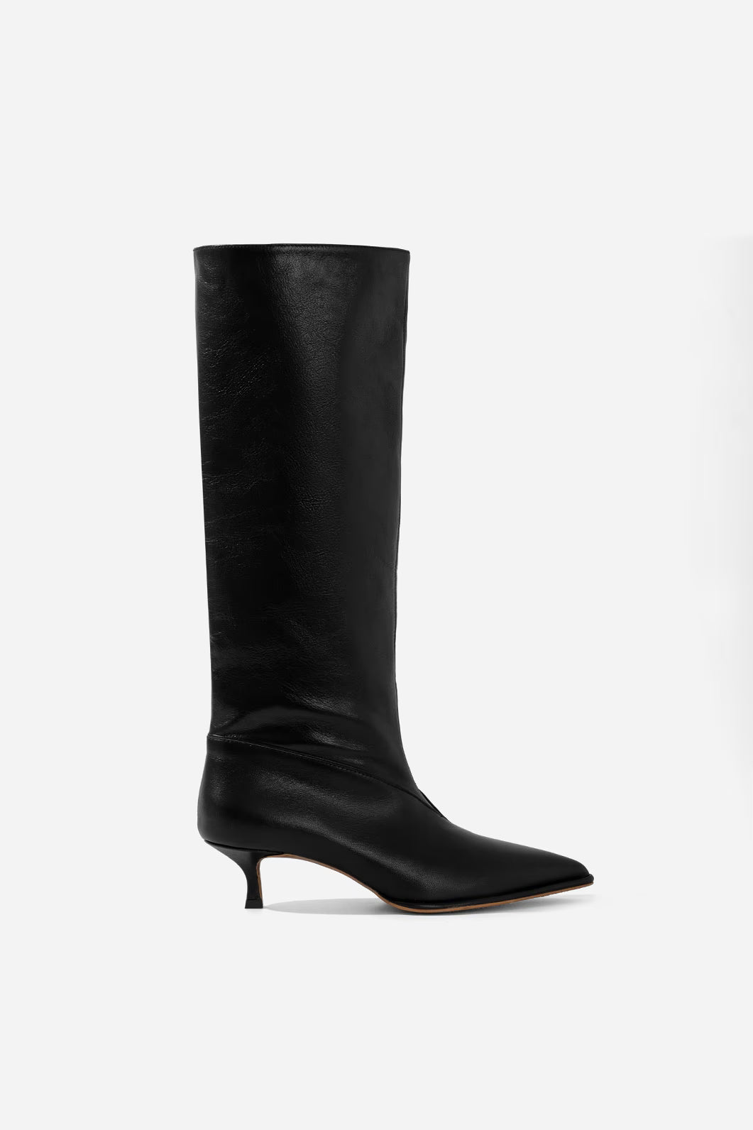 ERICA black leather boots