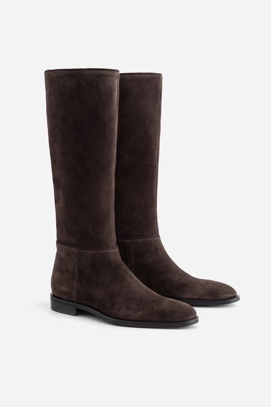 FRANKIE brown suede boots