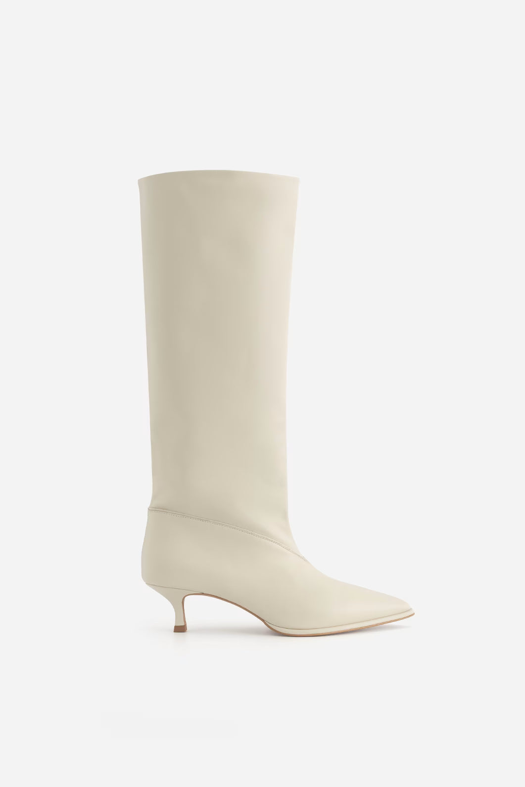 ERICA cream leather boots