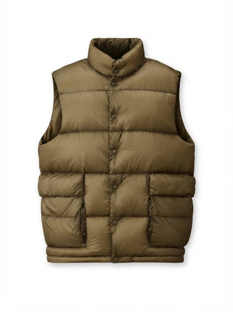 Olive vest in DD-Shell fabric