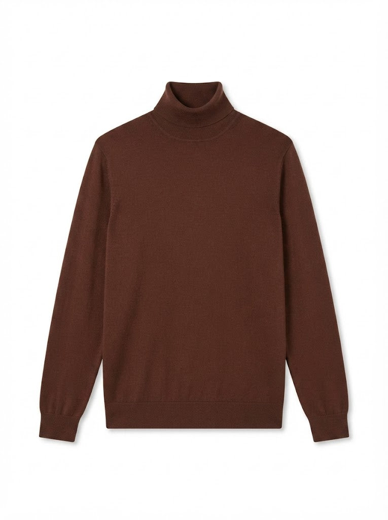Brown wool turtleneck