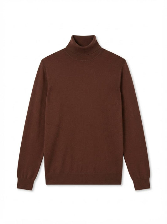 Brown wool turtleneck