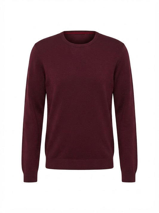 San Cedric-M1 burgundy wool sweater