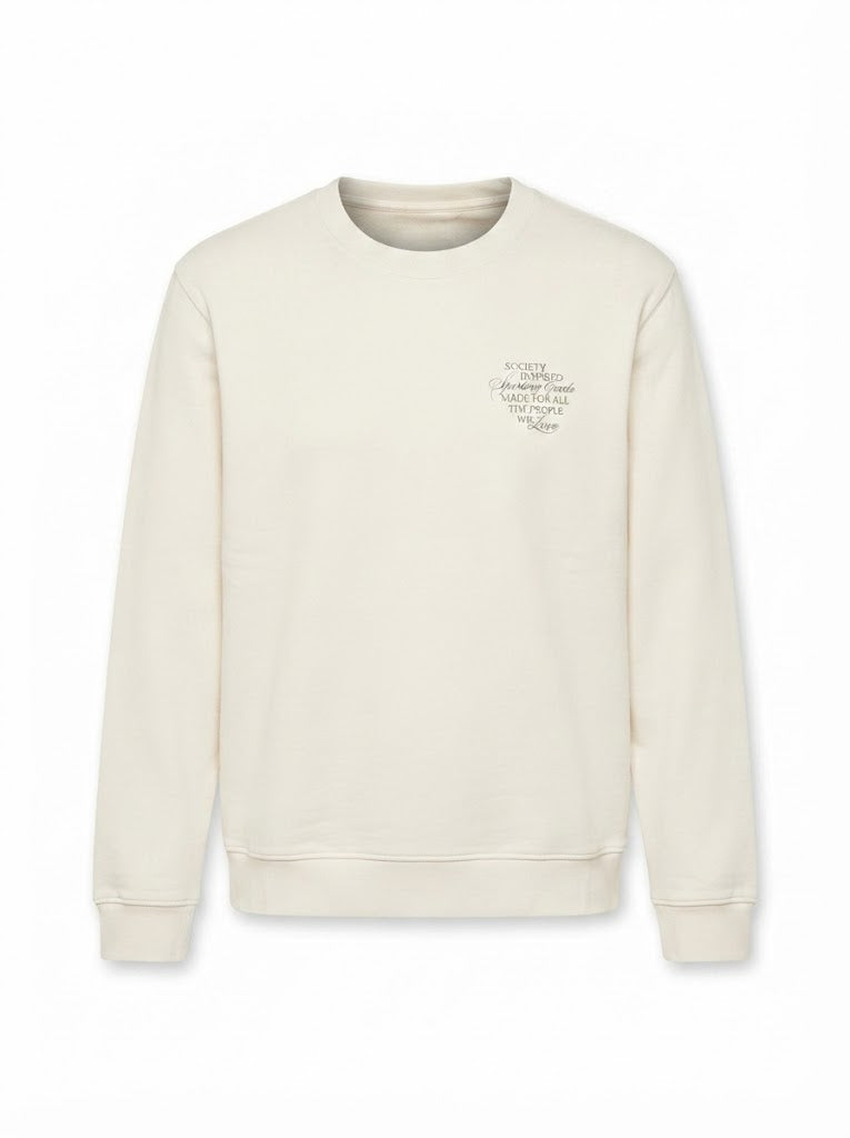 Ben Faience sweatshirt in milk white