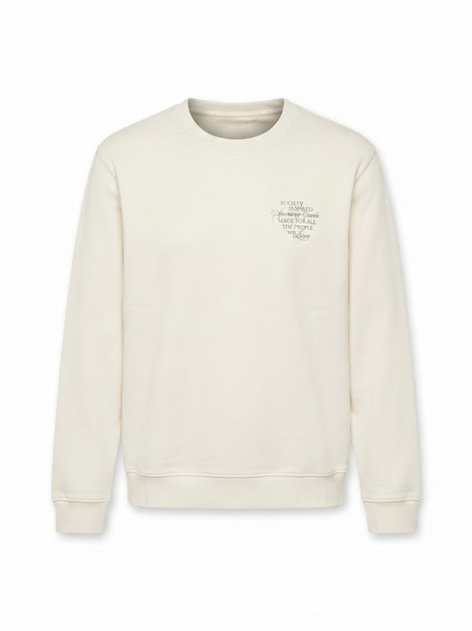Ben Faience sweatshirt in milk white