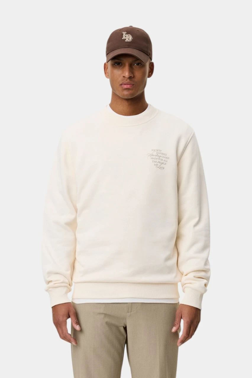 Ben Faience sweatshirt in milk white
