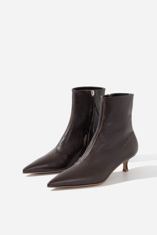 MARIA dark brown leather ankle boots