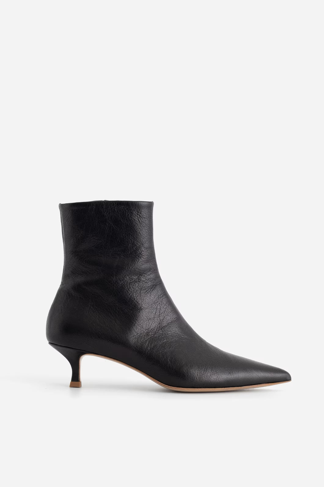 MARIA black glossy ankle boots
