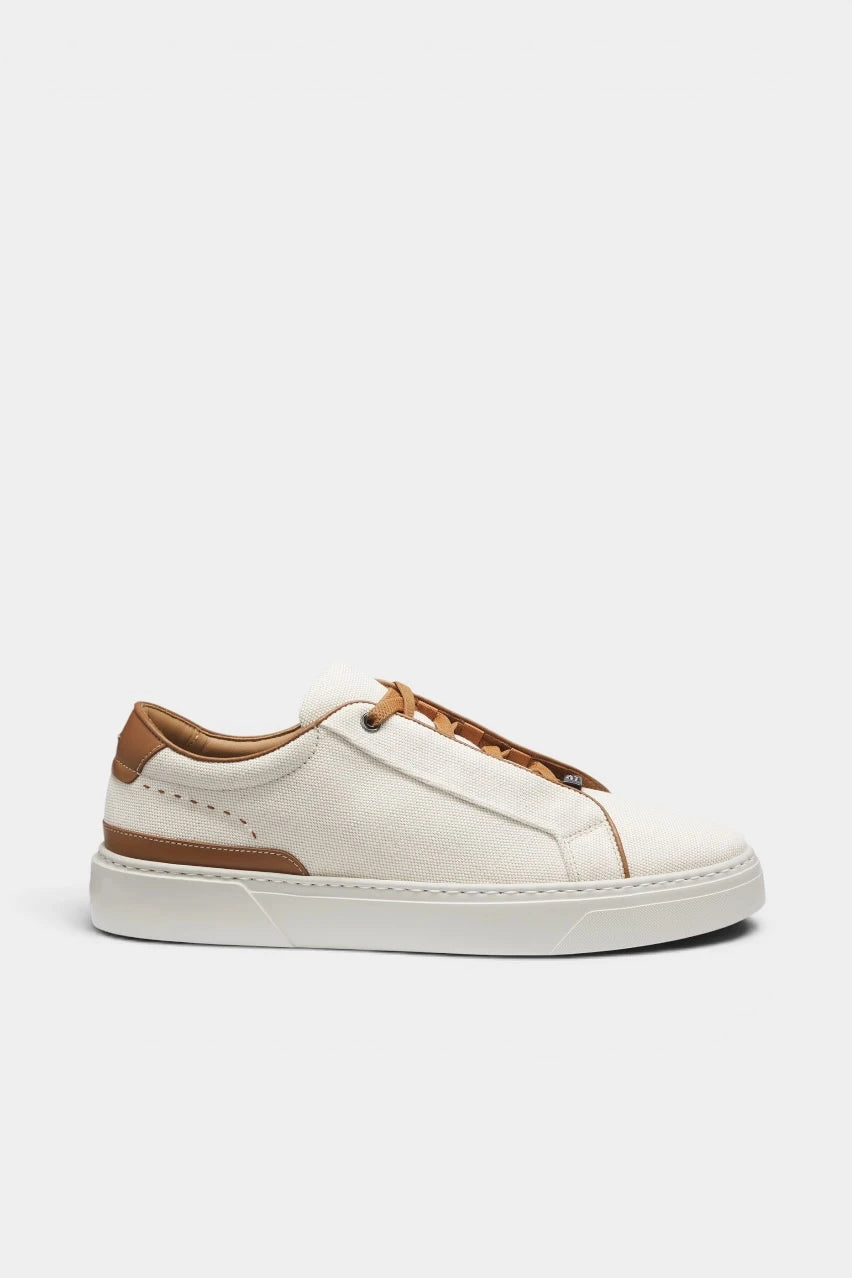 Light beige Gary_Tenn_fbbu sneakers with leather trim